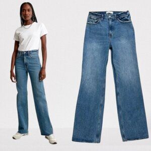 Abercrombie & Fitch Women's The 90s Relaxed High Rise Jeans Sz 26 Medium Wash